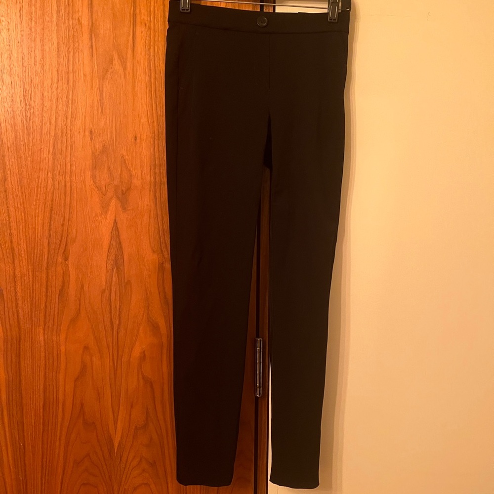 Black nylon dress pants
